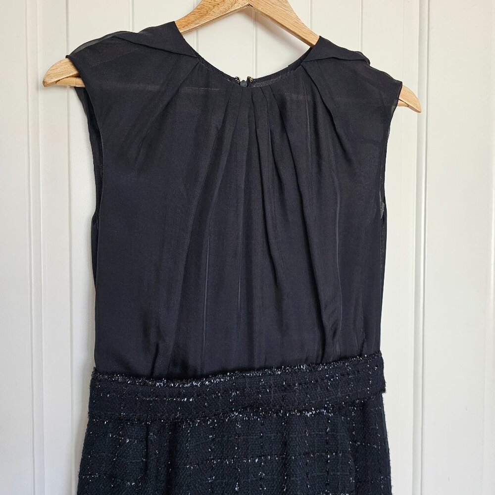 CH by Carolina Herrera Black and Silver Tweed Dres - Picture 2 of 12